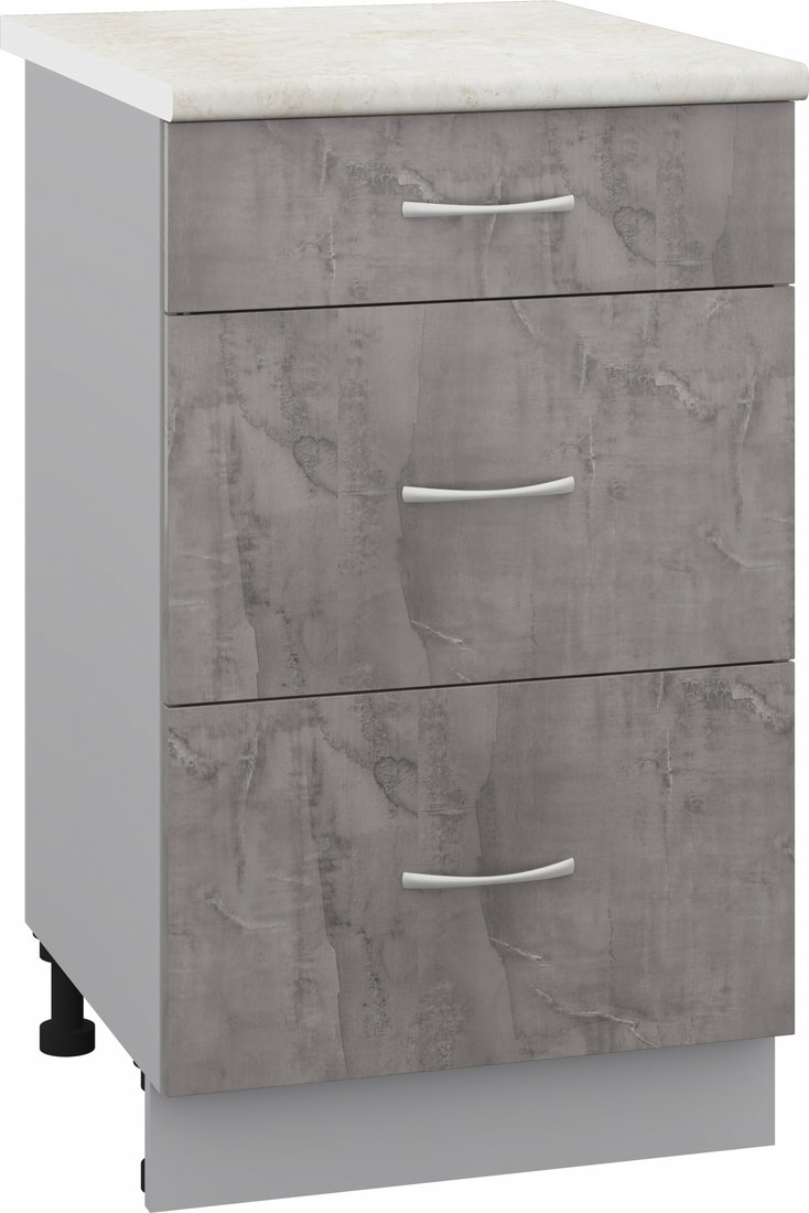 

Шкаф напольный Кортекс-мебель Корнелия Лира НШ50р3ш (оникс/королевский опал)