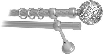 Карниз для штор Lm Decor Ажур (сатин, витая, 3.2м 16мм, 2 ряда)