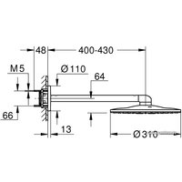 Верхний душ Grohe Rainshower 310 SmartActive 26475000 (хром)