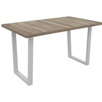 Кухонный стол Сакура Цюрих (дуб каньон/белый гладкий матовый)