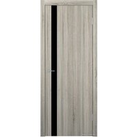 Межкомнатная дверь Юркас Stark ST12 ДО 60x200 (сонома грей/lacobel черный лак)