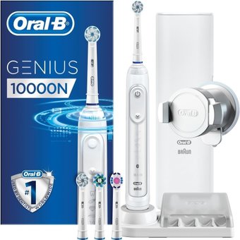 Электрическая зубная щетка Oral-B Genius 10000N D701.545.6XC (белый)