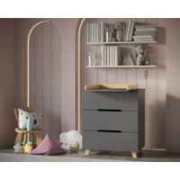 Детский комод Incanto Anniken LUX 800/3 PK-0087/9 (графит/бук)