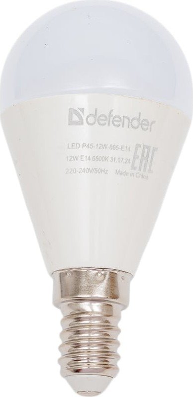 

Светодиодная лампочка Defender P45-12W-865-E14