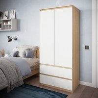 Шкаф распашной Soma ШК-2 (дуб сонома/белый)