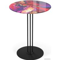 Журнальный столик Sheffilton SHT-CT55/H43 (амарантовый/черный муар)