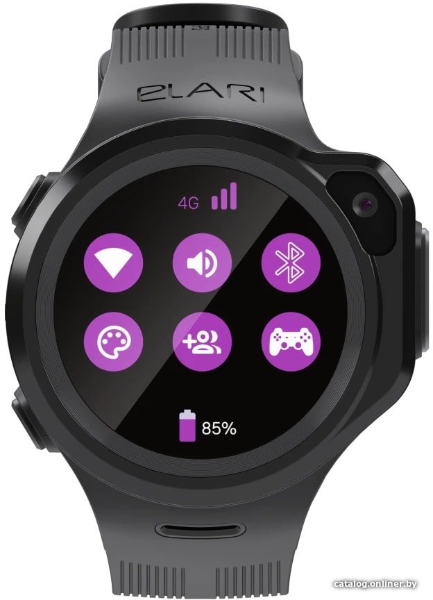 Детские умные часы Elari KidPhone 4GR (черный)
