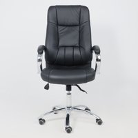 Офисное кресло AksHome King A (натуральная кожа, черный)