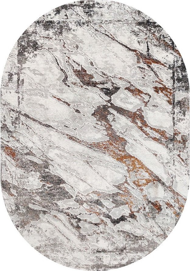 Ковер для жилой комнаты Safyun Mariel MR333-MULTY-GREY-OVAL (0.8x1.5)