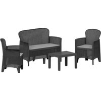 Набор садовой мебели Ipae Progarden JUN06CAN (антрацит)