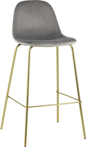 Стул Stool Group Валенсия велюр барный (серый) золотые ножки
