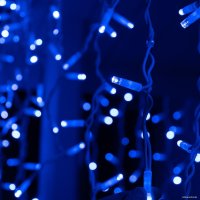 Гирлянда бахрома Luazon 3x0.9 м 232 LED 5204451 (белый каучук провод, синий)