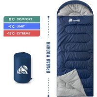 Спальный мешок RSP Outdoors Sleep 450 R RipStop 2024 (синий, 220x75см, молния справа)