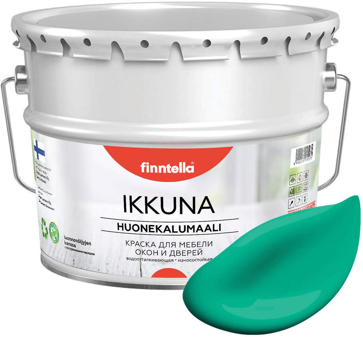 

Краска Finntella Ikkuna Smaragdi F-34-1-9-FL132 9 л (зеленый)