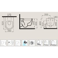 Унитаз подвесной iDevit Alfa + быстросъемное сиденье Soft Close SETK3104-2615-001-1-6000