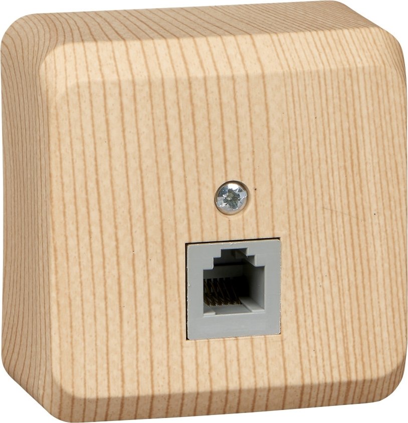 

Розетка телефонная Systeme Electric Этюд TELA-001D (сосна)