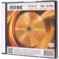 DVD+R диск Mirex 4.7Gb 16x UL130013A1S (1 шт.)