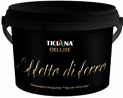 

Краска Ticiana Deluxe Effetto di Ferro 0.9 л (черный металлик)