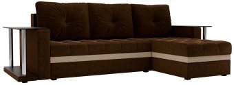 Craftmebel Атланта М угловой 2 стола (нпб, правый, коричневый вельвет)