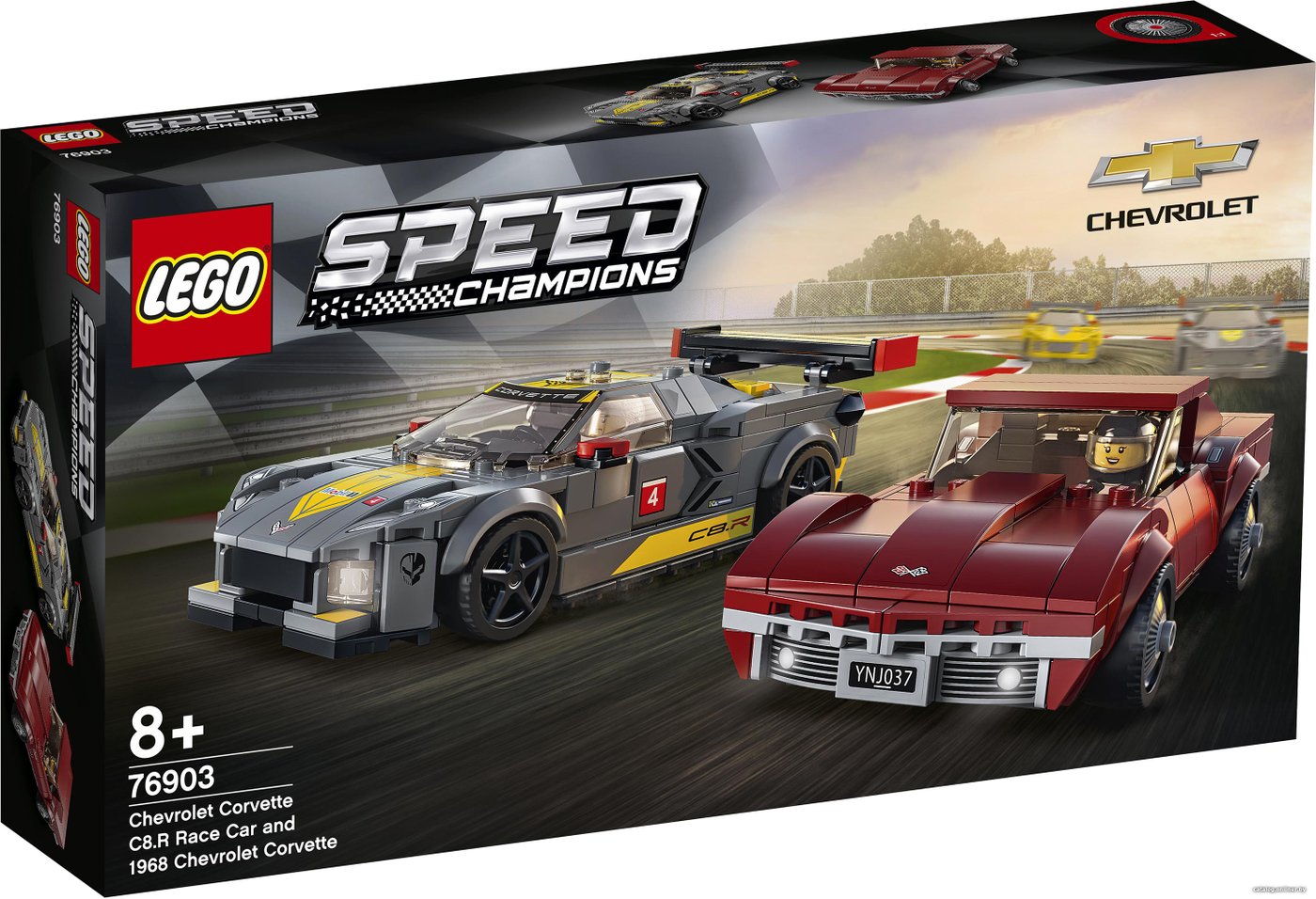 Конструктор LEGO Speed Champions 76903 Chevrolet Corvette C8.R and 1968 Chevrolet