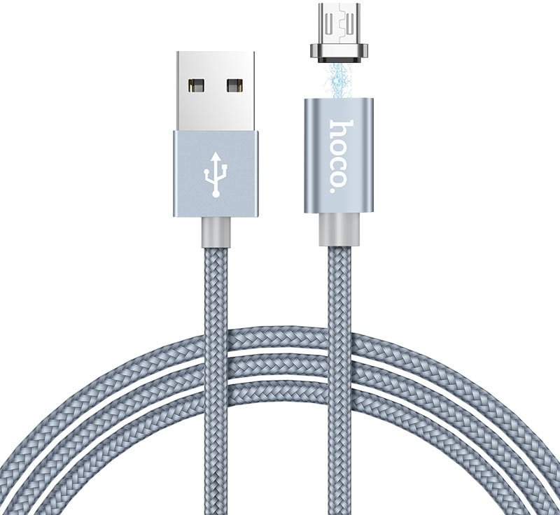 

Кабель Hoco U40A microUSB (светло-серый)