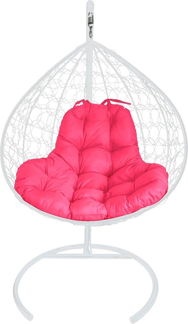 

Подвесное кресло M-Group XL 11120108 (белый ротанг/розовая подушка)