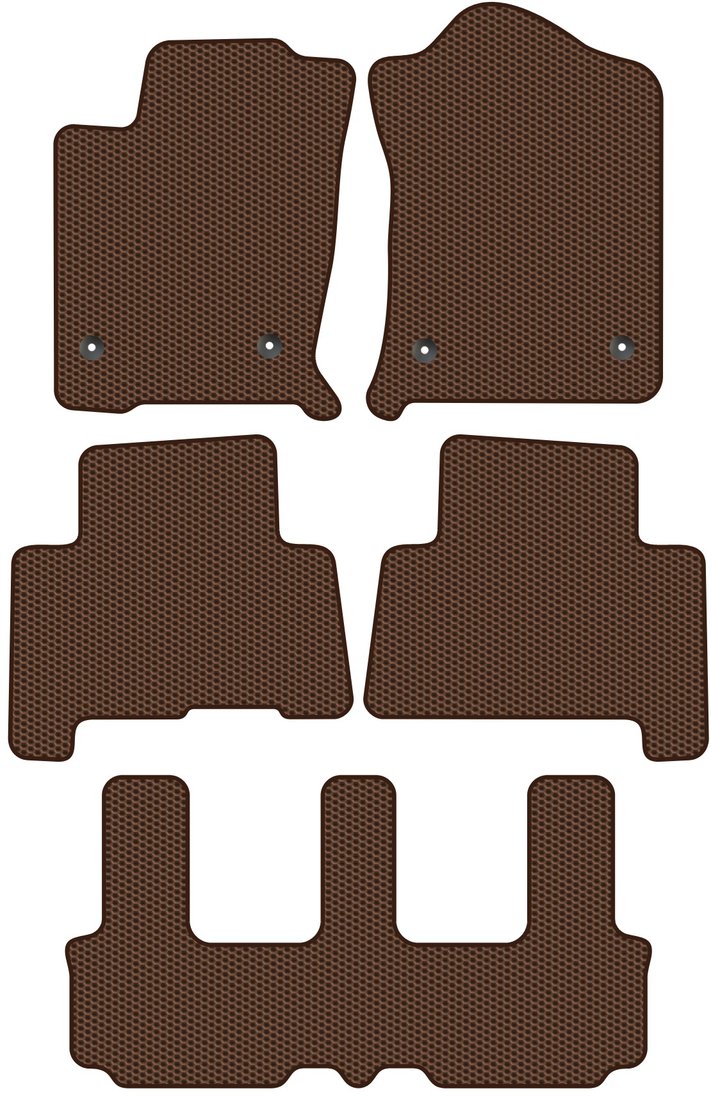 

Комплект ковриков для авто Alicosta Haval H9 (suv 7 мест) 2015 - Н.В. +3 ряд (коричневый, сота)