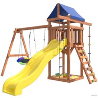 Игровой комплекс National Tree Company С качелями лодочка и гнездом Гексагон IgroWoods ДП-13