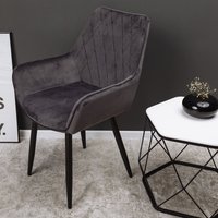 Стул AksHome Pablo (серый велюр HLR-21/черный)