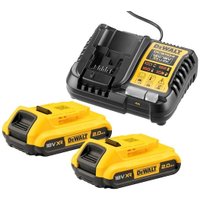 Аккумулятор с зарядным устройством DeWalt DCB1104D2 (18В/2x2 Ач + 12/18В)