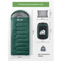 Спальный мешок RSP Outdoors Sleep 450 R RipStop 2024 (зеленый, 220x75см, молния справа)