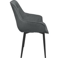 Стул Трия Шато конус Т2 (черный муар/велюр темно-серый)