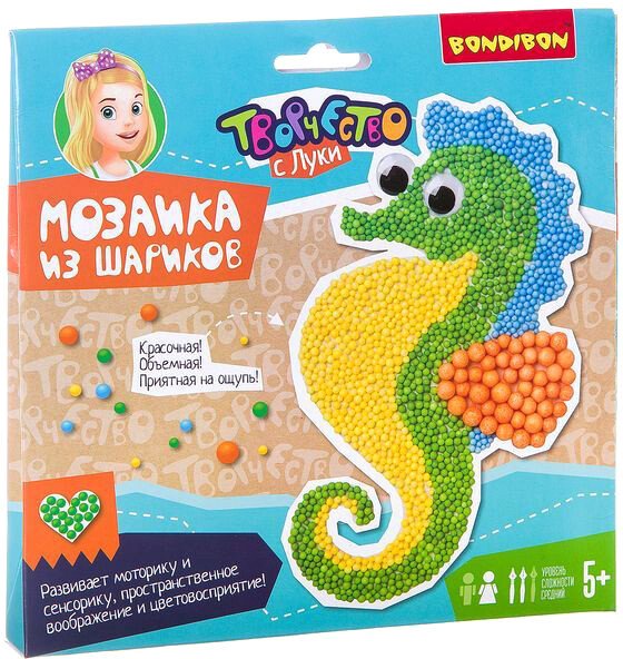 

Набор для создания поделок/игрушек Bondibon Мозаика из шариков ВВ2669