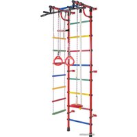 Детский спортивный комплекс Формула здоровья Гамма пристенный (зеленый/радуга)