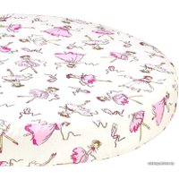 Простыня Amarobaby Балерины AMARO-5101-B (розовый)