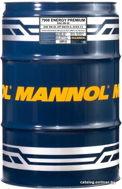 Моторное масло Mannol Energy Premium 5W-30 208л