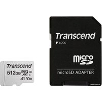 Карта памяти Transcend microSDXC 300S 512GB (с адаптером)