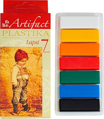 Полимерная глина ArtiFact Пластика Lapsi (7 цв, 140 г)