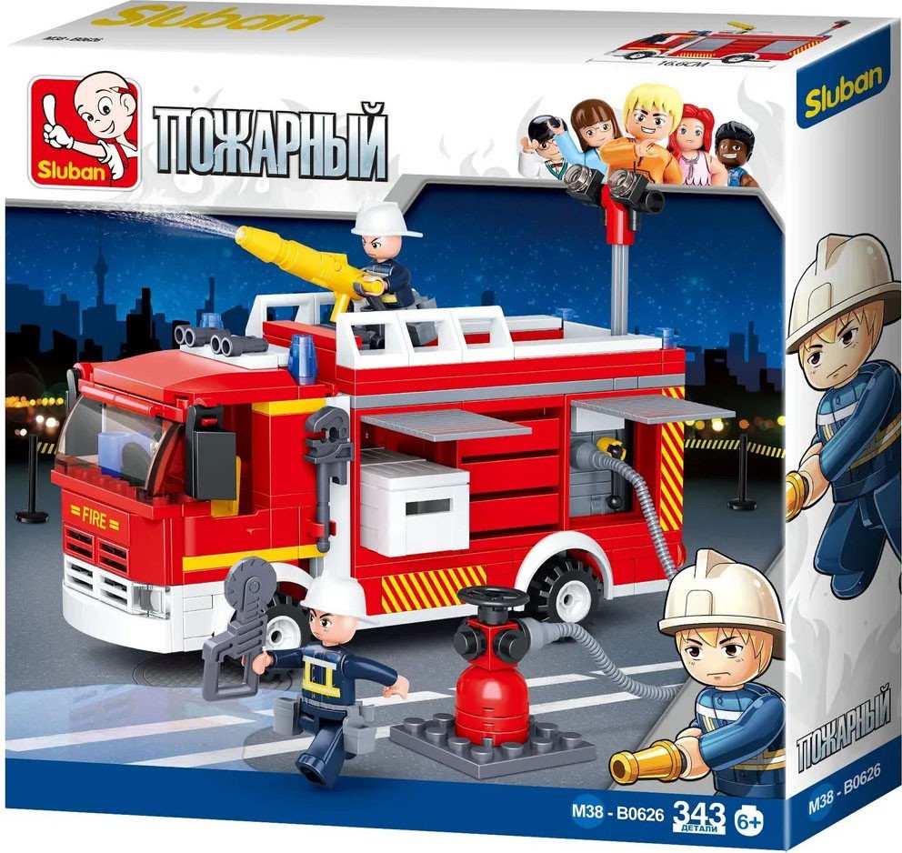 

Конструктор Sluban Пожарный M38-B0626 Пожарная машина