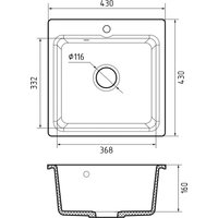 Кухонная мойка GranFest SMART GF-SM430 (черный)