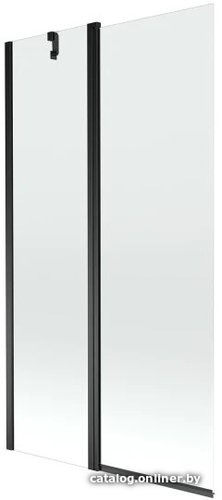 Стеклянная шторка для ванны Mexen Flip Black 100