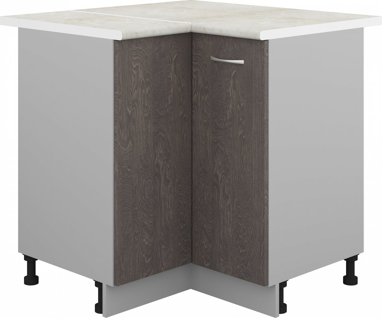 

Шкаф напольный Кортекс-мебель Корнелия Лира НШУ угловой (береза/королевский опал)