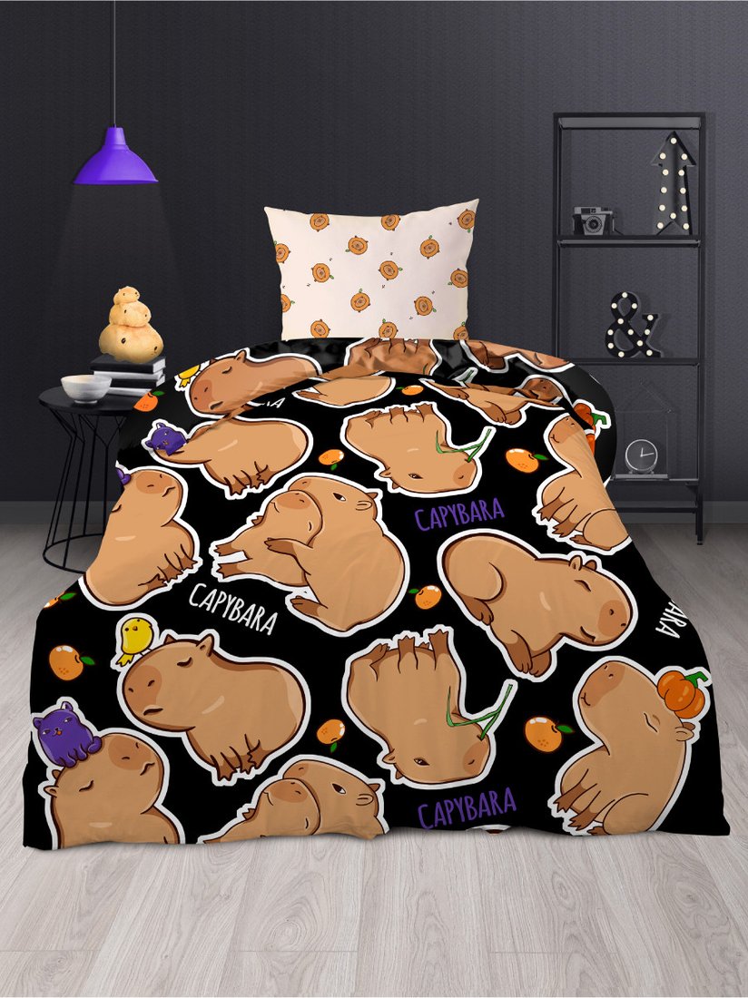 

1.5-спальный комплект постельного белья Твой Стиль Тинейджер 150 70х70 500261/1 316861 (перкаль)