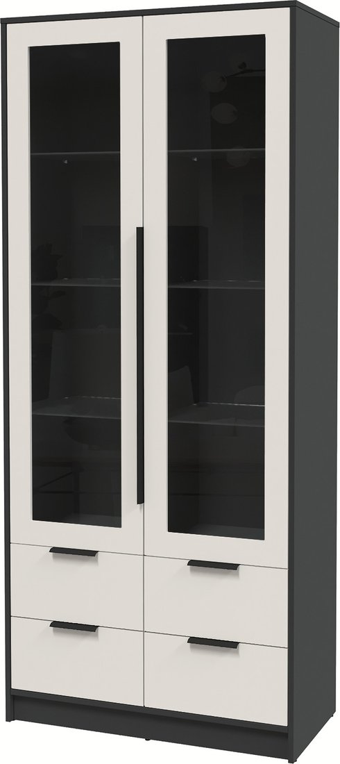 

Шкаф-витрина Интерлиния Концепт КТ-ШВ2 Глосс (антрацит/кашемир)