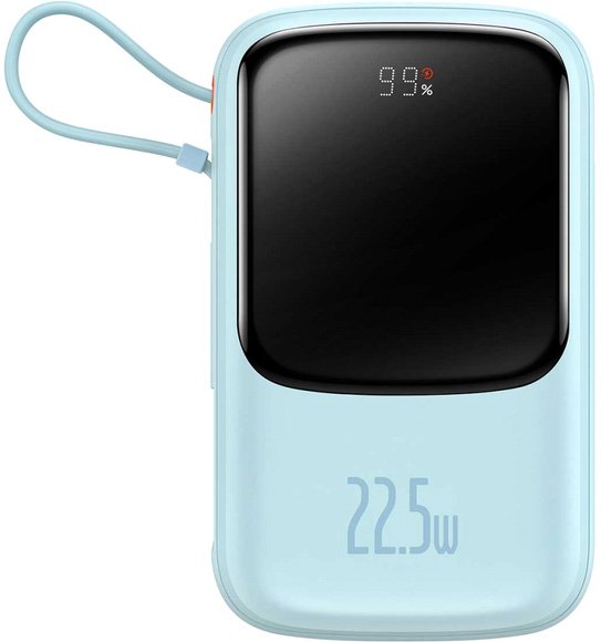 

Внешний аккумулятор Baseus Qpow Pro Digital Display Fast Charge 22.5W 20000mAh (голубой)