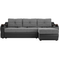 Угловой диван Лига диванов Меркурий 100373 (серый/черный)