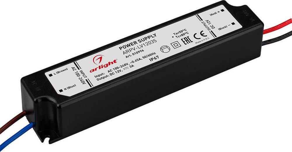 

Блок питания Arlight ARPV-LV35 12V 36W IP67 3A 010996