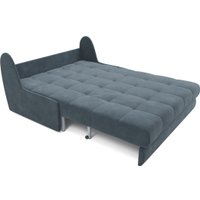 Диван Мебель-АРС Аккордеон Барон №2 ППУ 120x200 (велюр серый/синий HB-178/26)