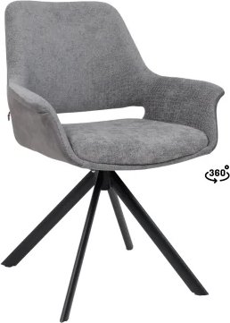 

Стул с подлокотниками Мамадома Offy-R 360 (g22 Graphite шенилл Lux - Graphite замша Lux/черный)