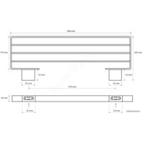 Полка для полотенца Bemeta 135002180 (черный)